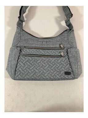 Lug Camper SE Medium Crossbody Bag - Heather Grey, Front Zip Pocket, Unisex